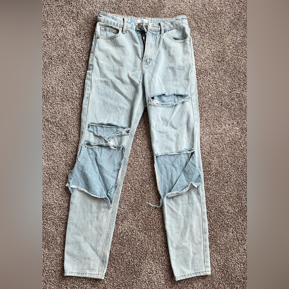 ADIKA Distressed Light Wash Jeans Size Small